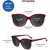image:imageKnockaround Cat Eye Polarized Sunglasses for Women  UV400 ProtectionBlack Cherry  Smoke