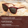 image:imageKnockaround Cat Eye Polarized Sunglasses for Women  UV400 ProtectionBlack Cherry  Smoke