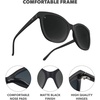image:imageKnockaround Cat Eye Polarized Sunglasses for Women  UV400 ProtectionBlack on Black  Smoke