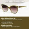 image:imageKnockaround Cat Eye Polarized Sunglasses for Women  UV400 ProtectionCoastal Dunes  Aviator Green