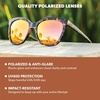 image:imageKnockaround Cat Eye Polarized Sunglasses for Women  UV400 ProtectionMatte Tortoise Shell  Rose Gold