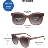 image:imageKnockaround Cat Eye Polarized Sunglasses for Women  UV400 ProtectionRose Latte  Amber Gradient