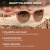 image:imageKnockaround Cat Eye Polarized Sunglasses for Women  UV400 ProtectionRose Latte  Amber Gradient