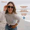 image:imageKnockaround Cat Eye Polarized Sunglasses for Women  UV400 ProtectionRose Latte  Amber Gradient