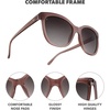image:imageKnockaround Cat Eye Polarized Sunglasses for Women  UV400 ProtectionRose Latte  Amber Gradient