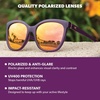 image:imageKnockaround Cat Eye Polarized Sunglasses for Women  UV400 ProtectionVelvet Royale  Rose Gold