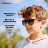 image:imageKnockaround Kids Round Polarized Sunglasses for Girls amp Boys UV ProtectionPiano Black  Smoke