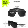 image:imageKnockaround Kids Sport Youth Baseball Sunglasses  UV400 ProtectionBlack on Black  Smoke
