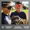 image:imageKnockaround Kids Sport Youth Baseball Sunglasses  UV400 ProtectionBlack on Black  Smoke
