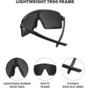 image:imageKnockaround Kids Sport Youth Baseball Sunglasses  UV400 ProtectionBlack on Black  Smoke