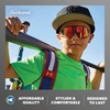 image:imageKnockaround Kids Sport Youth Baseball Sunglasses  UV400 ProtectionMagma  Red Sunset