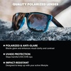 image:imageKnockaround Large Polarized Sunglasses for Men amp Women  UV400 ProtectionBlack Ocean  Smoke