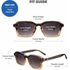 image:imageKnockaround Narrow Rectangle Polarized Sunglasses for Women  UV ProtectionCortado  Smoke Gradient