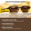 image:imageKnockaround Narrow Rectangle Polarized Sunglasses for Women  UV ProtectionCortado  Smoke Gradient