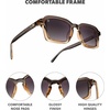 image:imageKnockaround Narrow Rectangle Polarized Sunglasses for Women  UV ProtectionCortado  Smoke Gradient