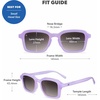image:imageKnockaround Narrow Rectangle Polarized Sunglasses for Women  UV ProtectionHey Ube  Amber Gradient