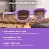 image:imageKnockaround Narrow Rectangle Polarized Sunglasses for Women  UV ProtectionHey Ube  Amber Gradient