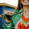 image:imageKnockaround Narrow Rectangle Polarized Sunglasses for Women  UV ProtectionNori  Aviator Green