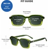 image:imageKnockaround Narrow Rectangle Polarized Sunglasses for Women  UV ProtectionNori  Aviator Green
