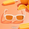 image:imageKnockaround Narrow Rectangle Polarized Sunglasses for Women  UV ProtectionOrange Dreamsicle  Tangelo Tint