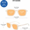 image:imageKnockaround Narrow Rectangle Polarized Sunglasses for Women  UV ProtectionOrange Dreamsicle  Tangelo Tint