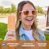 image:imageKnockaround Narrow Rectangle Polarized Sunglasses for Women  UV ProtectionOrange Dreamsicle  Tangelo Tint