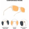image:imageKnockaround Narrow Rectangle Polarized Sunglasses for Women  UV ProtectionOrange Dreamsicle  Tangelo Tint