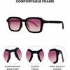 image:imageKnockaround Narrow Rectangle Polarized Sunglasses for Women  UV ProtectionPersuasion  Sangria Fade