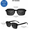 image:imageKnockaround Narrow Rectangle Polarized Sunglasses for Women  UV ProtectionPiano Black  Smoke