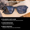 image:imageKnockaround Narrow Rectangle Polarized Sunglasses for Women  UV ProtectionPiano Black  Smoke