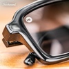 image:imageKnockaround Narrow Rectangle Polarized Sunglasses for Women  UV ProtectionPiano Black  Smoke