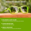 image:imageKnockaround Narrow Rectangle Polarized Sunglasses for Women  UV ProtectionPucker Up  Lemon Lime