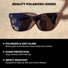 image:imageKnockaround Oversized Cat Eye Polarized Sunglasses for Women UV ProtectionPiano Black  Smoke