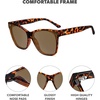 image:imageKnockaround Oversized Cat Eye Polarized Sunglasses for Women UV ProtectionTortoise Shell  Amber