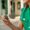 image:imageKnockaround Polarized Aviator Sunglasses for Men amp Women  UV ProtectionSilver  Silver Smoke