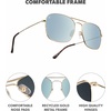 image:imageKnockaround Polarized Navigator Sunglasses for Men amp Women  UV ProtectionGold  Sky Blue Mount Evans