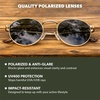 image:imageKnockaround Round Retro Polarized Sunglasses for Men amp Women UV ProtectionGold  Aviator Green
