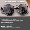 image:imageKnockaround Round Retro Polarized Sunglasses for Men amp Women UV ProtectionGunmetal  Smoke