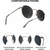 image:imageKnockaround Round Retro Polarized Sunglasses for Men amp Women UV ProtectionGunmetal  Smoke