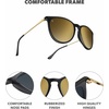 image:imageKnockaround Round Trendy Polarized Sunglasses for Women  UV ProtectionBlack  Gold