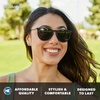 image:imageKnockaround Round Trendy Polarized Sunglasses for Women  UV ProtectionBlack  Gold