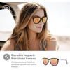 image:imageKnockaround Round Trendy Polarized Sunglasses for Women  UV ProtectionBlack  Rose Gold