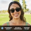 image:imageKnockaround Round Trendy Polarized Sunglasses for Women  UV ProtectionBlack on Black  Smoke