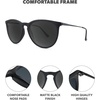 image:imageKnockaround Round Trendy Polarized Sunglasses for Women  UV ProtectionBlack on Black  Smoke
