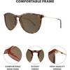 image:imageKnockaround Round Trendy Polarized Sunglasses for Women  UV ProtectionBlonde Tortoise Shell  Amber Mary Janes