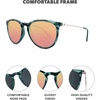 image:imageKnockaround Round Trendy Polarized Sunglasses for Women  UV ProtectionSlate Tortoise Shell  Rose Gold