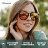 image:imageKnockaround Round Trendy Polarized Sunglasses for Women  UV ProtectionSlate Tortoise Shell  Rose Gold