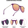 image:imageKnockaround Round Trendy Polarized Sunglasses for Women  UV ProtectionVelvet Royale  Rose Gold