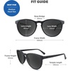 image:imageKnockaround Round Trendy Polarized Sunglasses for Women UV400 ProtectionBlack on Black  Smoke