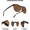 image:imageKnockaround Round Trendy Polarized Sunglasses for Women UV400 ProtectionTortoise Shell  Amber